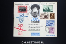 Belgium: Cover 1938 Brussels - Leopoldville Belgium Congo 1ooth Flight Mixed Stamps - Otros & Sin Clasificación
