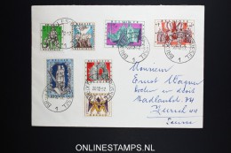 Belgium: Cover 1957 , OBP 1039 - 1045 - Briefe U. Dokumente