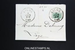 Belgium 10893 Part Of Cover With Halved Used Stamp - 1893-1907 Wapenschild
