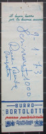 Ricevuta Pasto Anno 1973 Su Foglietto Pubblicitario " Burro BORTOLOTTI  " - Rechnungen