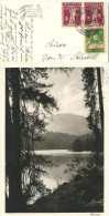 AK  "Caumasee Flims - Heimatkarte Mischol"  (Z-Frankatur)           1928 - Zusammendrucke