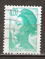 Timbre France Y&T N°2181 (04) Obl. Liberté De Gandon. 20 C. émeraude. Cote 0.15 € - 1982-1990 Liberté De Gandon