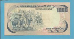 VIET NAM SOUTH - 1000 DONG - ND ( 1972 ) - P 34 - Back ROSE - Série N1 - Palace Of Independence / 3 Elephants - VIETNAM - Viêt-Nam