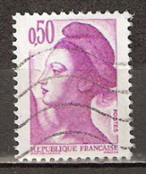 Timbre France Y&T N°2184 (04) Obl. Liberté De Gandon. 50 C. Violet. Cote 0.15 € - 1982-1990 Libertà Di Gandon