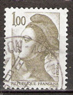 Timbre France Y&T N°2185 (05) Obl. Liberté De Gandon. 1 F. 00. Olive Foncé. Cote 0.30 € - 1982-1990 Liberté (Gandon)