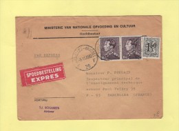 Belgique - Lettre Expres Destination France - 1970 - Cartas & Documentos