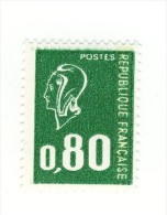 Bequet 0.80fr Vert YT 1891c Typographié Avec GOMME TROPICALE . Voir Le Scan . Cote Maury N° 1891b : 2 € . - Neufs