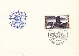 B01-375 Belgique CS - Carte Souvenir  du 8-9-1968 - COB 1467 - Cachet De Lissewege - Série Tourisme - Eglise - Cartas Commemorativas - Emisiones Comunes [HK]