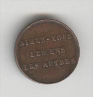 Jeton / Token "Aimez-vous Les Uns Les Autres" - Christ Au Revers - Non Classés