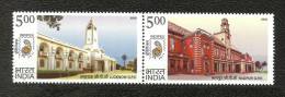 INDIA, 2010, Postal Heritage Buildings Of India, Setenant, Lukhnow And Nagpur,   MNH, (**) - Neufs