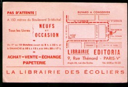 LIBRAIRIE EDITORIA PARIS DES ÉCOLIERS BUVARD BLOTTING PAPER LÖSCHPAPIER CARTA ASSORBENTE SECANTE - Papeterie