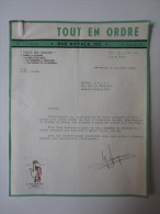 FACTURE (M1506) TOUT EN ORDRE (2 Vues) Rue Royale, 202 BRUXELLES Fd DUPIR Timbre Foire Internationale Bruxelles 1955 - Old Professions