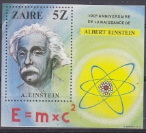 Zaire 1980 Albert Einsten M/s ** Mnh (19921) - Nuevos
