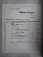 FACTURE (M1506) ROBERT GILLYNS Cuivre Eaux Gaz (2 Vues) Chaussée D'IXELLES, 236 15/06/1955 - Électricité & Gaz