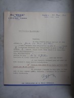 Confirmatio De Commande (M1506) établissement ROAN Louage De Grand Luxe Voiture (2 Vues) Rue Du Conseil, 39 IXELLES 1955 - Transports