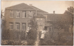 HEILIGENTHAL Gerbstedt Mansfeld Er Land Schule Von Der Gartenseite Belebt Soldatenkarte 28.9.1913 Private Fotokarte - Gerbstedt