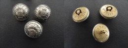 LOT DE 3 GROS BOUTONS - POLICE MUNICIPALE - 22 Mm (PARIS - TW&W) - Buttons