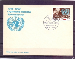 Polska -   ONZ 1945-1980 -  FDC - Warszawa 19/9/1980  (RM7707) - EU-Organe