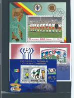 FOOTBALL : 3 Blocs Oblitérés - Used Stamps