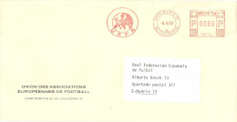 Sobre De Fútbol Con Franqueo Mecánico De La UEFA (Sede En Berna, Suiza) - Postage Meters