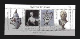 Svezia ** . 1979 - Arte Del Rococò Svedese.  BF.7.    MNH - Blocchi & Foglietti