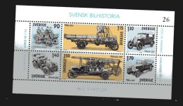 Svezia ** . 1980 - Storia Dell'automobile  Svedese.  BF.8.    MNH - Blocchi & Foglietti