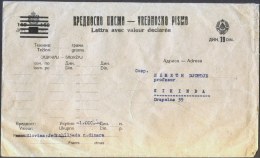 JUGOSLAVIA - SERBIEN - MONEY  LETTER  ( 10 / 1.50 Din ) -  APATIN To KIKINDA  -  RARE - Cartas & Documentos