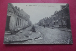 Cp Henin Lietard  Apres La Guerre Rue De Lens - Henin-Beaumont