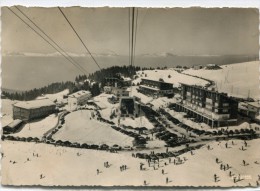 CPSM 38 CHAMROUSSE GARE DE DEPART DU TELEPHERIQUE AU FOND CHAINE DU VERCORS   Grand Format 15 X 10,5 - Chamrousse