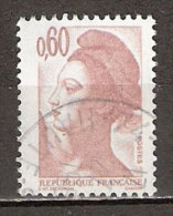 Timbre France Y&T N°2239 (02) Obl. 2e Choix. Liberté De Gandon. 0 F. 60. Brun-rose. Cote 0.15 € - 1982-1990 Liberté (Gandon)