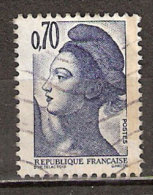 Timbre France Y&T N°2240 (04) Obl. Liberté De Gandon. 0 F. 70. Bleu-violet. Cote 0.30 € - 1982-1990 Vrijheid Van Gandon