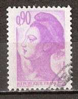 Timbre France Y&T N°2242 (03) Obl. Liberté De Gandon. 0 F. 90. Violet Clair. Cote 0.30 € - 1982-1990 Vrijheid Van Gandon