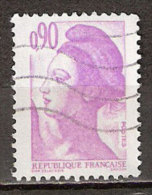 Timbre France Y&T N°2242 (04) Obl. Liberté De Gandon. 0 F. 90. Violet Clair. Cote 0.30 € - 1982-1990 Libertà Di Gandon