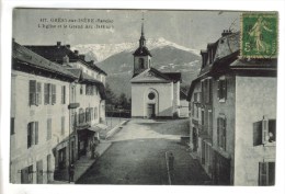 CPSM GRESY SUR ISERE (Savoie) - L'Eglise Et Le Grand Arc 2488 M - Gresy Sur Isere