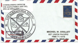 Los Angeles-class Nuclear-powered Attack Submarine USS ALEXANDRIA. Letter From Commanding Officer - Sottomarini