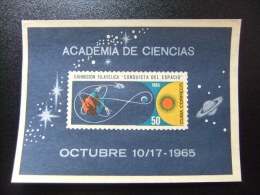 CUBA 1965 CONQUÊTE DE L`ESPACE Terre Et Satellites  Yvert Nº Bloc 26 ** MNH - Noord-Amerika