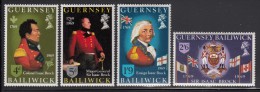 Guernsey MNH Scott #24-#27 Set Of 4 Sir Isaac Brock, Commander Of Quebec Garrison - Militaria