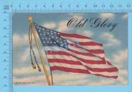 CPSM, USA ( The Glory US Flag ) Linen Postcard Recto/Verso - Andere & Zonder Classificatie