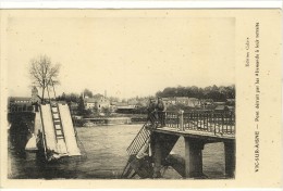 Carte Postale Ancienne  Vic Sur Aisne - Pont Détruit Par Les Allemands à La Retraite - Guerre - Vic Sur Aisne