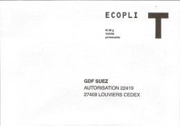 Enveloppe T Ecopli GDF SUEZ (validité Permanente) - Cartas/Sobre De Respuesta T