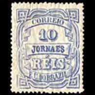 BRAZIL 1890 - Scott# P19 Numeral 10r LH (XX347) - Ongebruikt