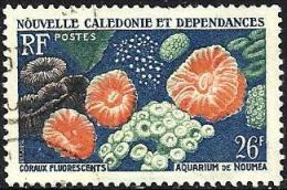 NEW CALEDONIA 26 FRANCS AQUARIUM DE NOUMEA CORAUX FLUROESCENTS OUT OF SET OF ? USEDNH 1960's SG350 READ DESCRIPTION !! - Gebraucht