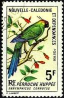 NEW CALEDONIA 5 FRANCS BIRD PARROT PERRUCHE HUPPEE OUT OF SET OF ? USED 1970's SG409 READ DESCRIPTION !! - Gebruikt