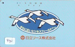 Télécarte Japon * OISEAU * CANARD * (430) MANDARIN * DUCK BIRD PHONECARD JAPAN * ENTE VOGEL * TELEFONKARTE * EEND - Hühnervögel & Fasanen