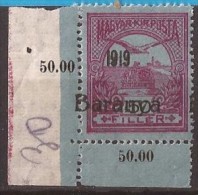 1919  12-4   BARANYA  UNGARN SERBIA JUGOSLAVIJA OVERPRINT  INTERESSANT  - TYP II NEVER HINGED - Baranya