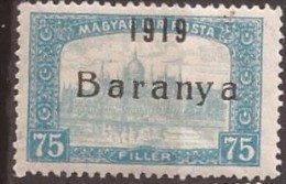 1919  18-34   BARANYA  UNGARN SERBIA JUGOSLAVIJA OVERPRINT  INTERESSANT  - TYP II NEVER HINGED - Baranya