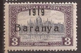 1919  18-34   BARANYA  UNGARN SERBIA JUGOSLAVIJA OVERPRINT  INTERESSANT  - TYP II NEVER HINGED - Baranya