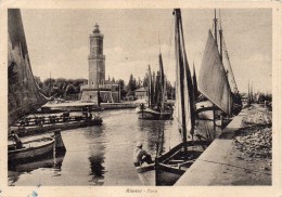 EMILIA ROMAGNA-RIMINI FAROVEDUTA FARO CANALE BARCHE MOLO ANNI 30 40 - Rimini