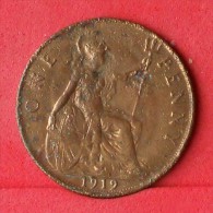 GREAT BRITAIN  1  PENNY  1919   KM# 810  -    (Nº11317) - D. 1 Penny
