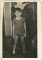 REAL PHOTO, Boy In Shorts,garcon , Photo ORIGINAL - Other & Unclassified